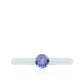 Natural Tanzanite Engagement Ring with Pave Diamond Side Stones