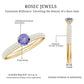 Natural Tanzanite Engagement Ring with Pave Diamond Side Stones