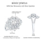 Certified Moissanite Statement Flower Engagement Ring
