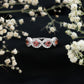 Pink Tourmaline Infinity Half Eternity Band Ring with Diamond