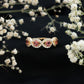Pink Tourmaline Infinity Half Eternity Band Ring with Diamond