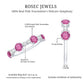 Alternate Semi Eternity Ring with Pink Tourmaline and Diamond