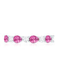 Anillo de boda para mujer con turmalina rosa natural y diamantes