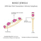 Anillo de boda para mujer con turmalina rosa natural y diamantes