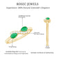Natural Pear Emerald and Diamond Infinity Promise Ring