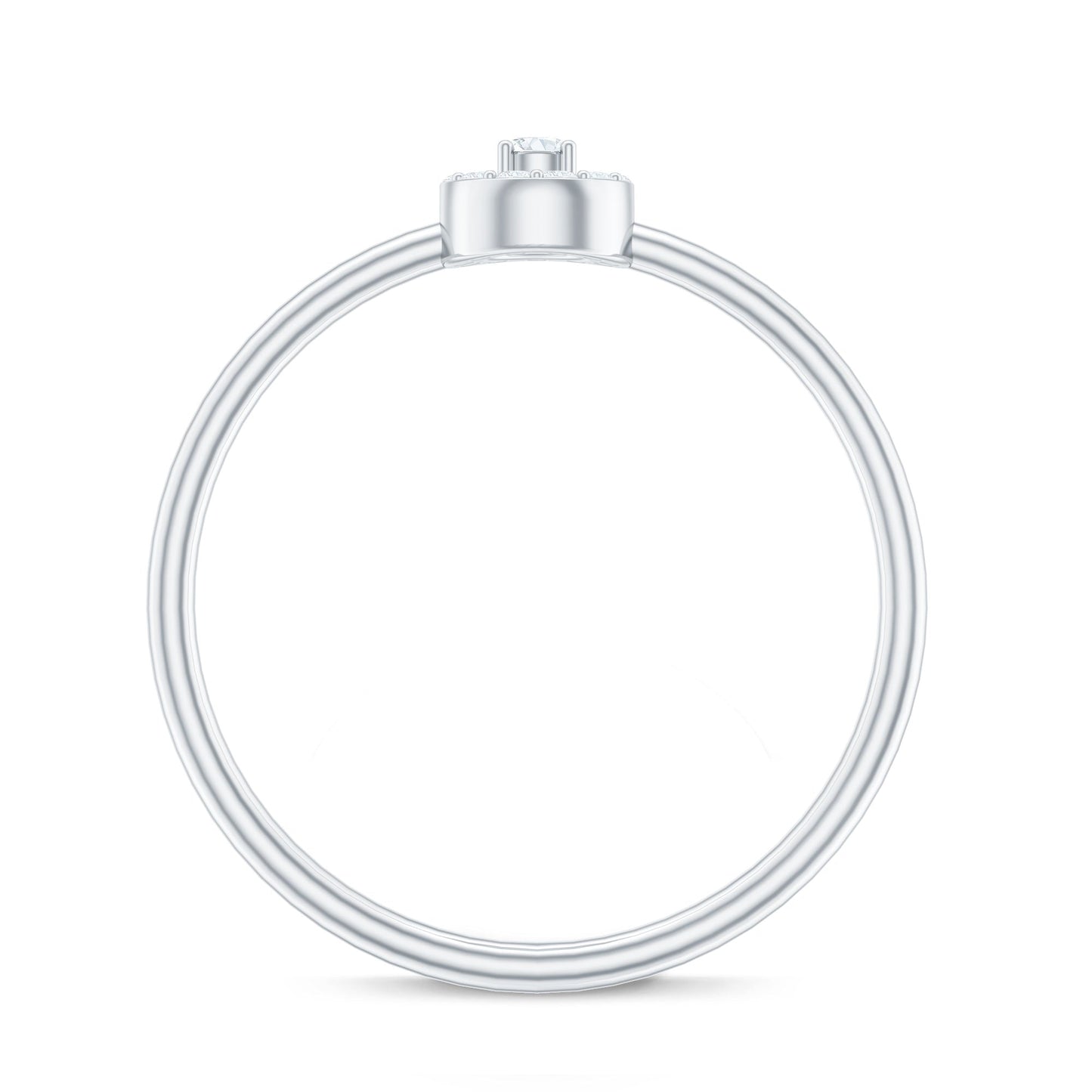 Anillo de promesa delicado con diamante natural