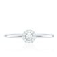 Anillo de promesa delicado con diamante natural