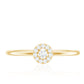 Anillo de promesa delicado con diamante natural