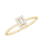 Baguette Cut Diamond Halo Promise Ring with Certificate