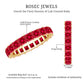 Princess Cut Lab Grown Ruby Eternity Wedding Band for Women