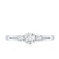 Certified Moissanite 3 Stone Proposal Ring For Her