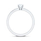 Moissanite Minimal Engagement Ring with Side Stone