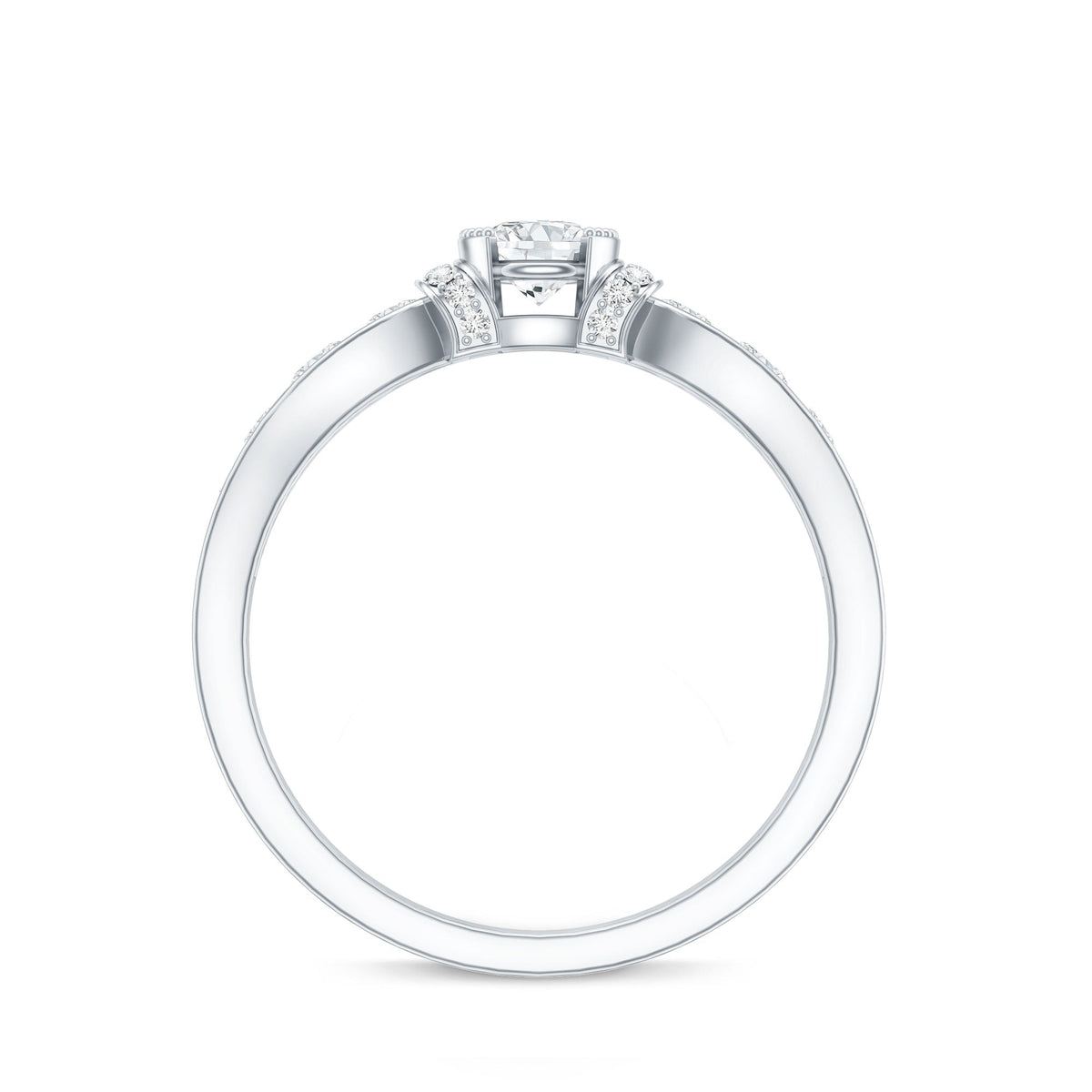Anillo de compromiso de moissanita estilo vintage para mujer
