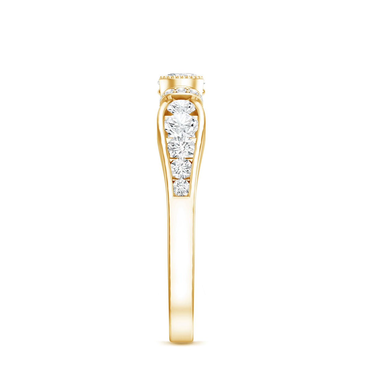 Anillo de compromiso de moissanita estilo vintage para mujer