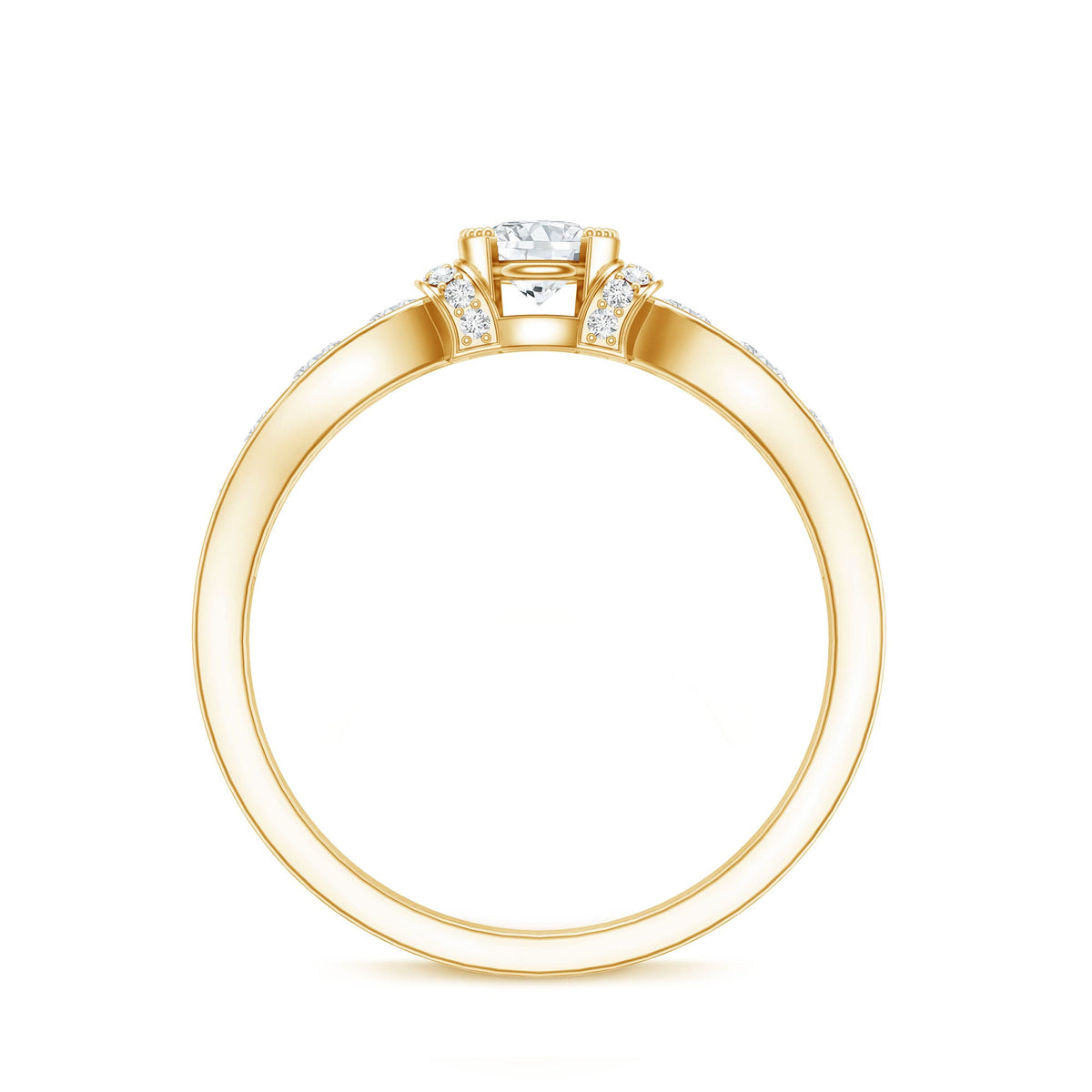 Anillo de compromiso de moissanita estilo vintage para mujer