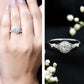 Round Cut Moissanite Antique Engagement Ring