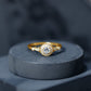 Round Cut Moissanite Antique Engagement Ring