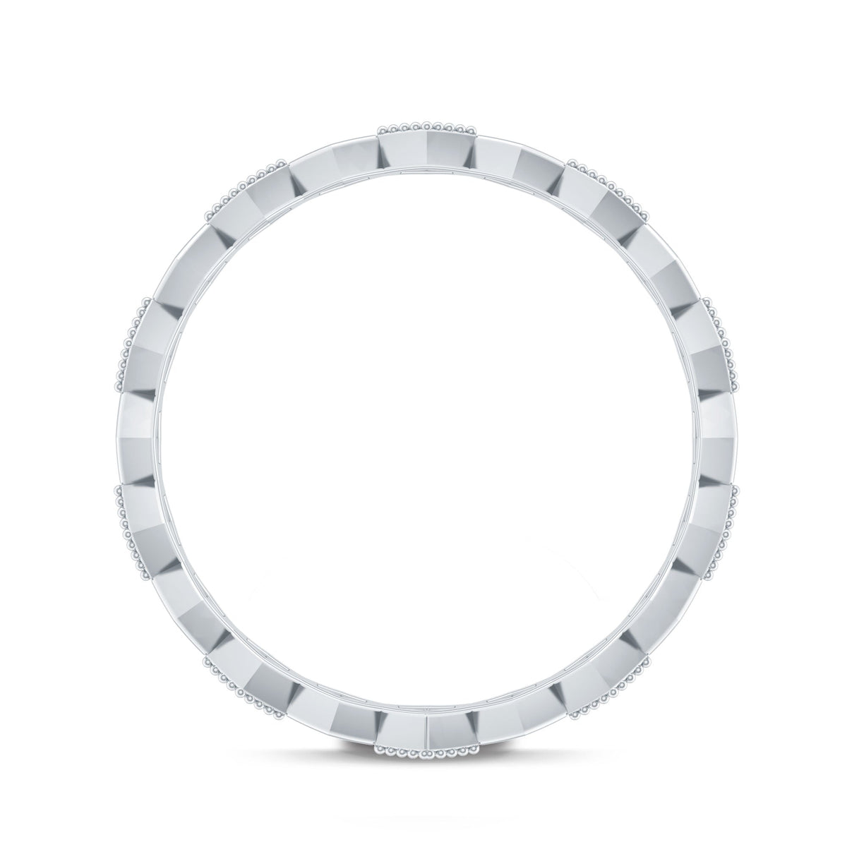 Certified Diamond Geometric Band Ring
