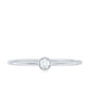 Natural Diamond Dainty Promise Ring in Bezel Setting