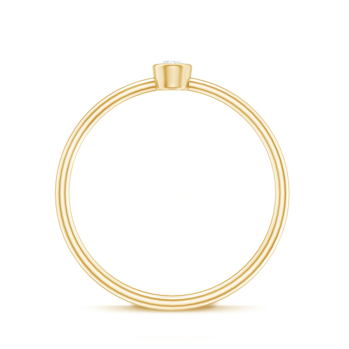 Natural Diamond Dainty Promise Ring in Bezel Setting