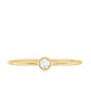 Natural Diamond Dainty Promise Ring in Bezel Setting