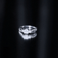Princess Cut Moissanite Three Stone Engagement Ring