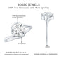 Round Cut 2 Carat Moissanite Solitaire Engagement Ring in Bypass Shank