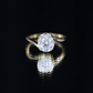 2 Carat Round Moissanite Bypass Engagement Ring