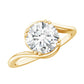 2 Carat Round Moissanite Bypass Engagement Ring