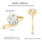 2 Carat Round Moissanite Bypass Engagement Ring