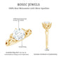 2 Carat Round Cut Moissanite Celtic Design Engagement Ring