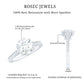 Round Moissanite Lotus Engagement Ring with Side Stones