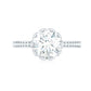 Round Moissanite Lotus Engagement Ring with Side Stones