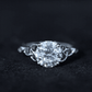 Round Moissanite Solitaire Engagement Ring with Celtic Details