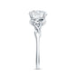 Round Moissanite Solitaire Engagement Ring with Celtic Details