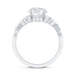 Round Moissanite Solitaire Engagement Ring with Celtic Details