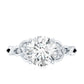 Round Moissanite Solitaire Engagement Ring with Celtic Details