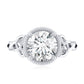 Brilliant Cut Moissanite Engagement Ring with Rope Frame