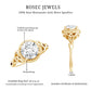 Brilliant Cut Moissanite Engagement Ring with Rope Frame