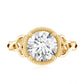 Brilliant Cut Moissanite Engagement Ring with Rope Frame