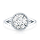 2 CT Round Moissanite Rope Band Engagement Ring