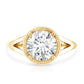 2 CT Round Moissanite Rope Band Engagement Ring