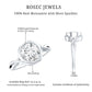 Certified Moissanite Bezel Set Engagement Ring with Crossover Shank