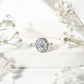 Certified Moissanite Bezel Set Engagement Ring with Crossover Shank