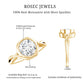 Certified Moissanite Bezel Set Engagement Ring with Crossover Shank