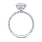 2 CT Moissanite Engagement Ring with Twisted Rope Band