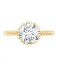 2 CT Moissanite Engagement Ring with Twisted Rope Band