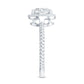 Brilliant Cut 2 Carat Moissanite Rope Band Engagement Ring