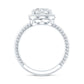 Brilliant Cut 2 Carat Moissanite Rope Band Engagement Ring