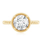 Brilliant Cut 2 Carat Moissanite Rope Band Engagement Ring